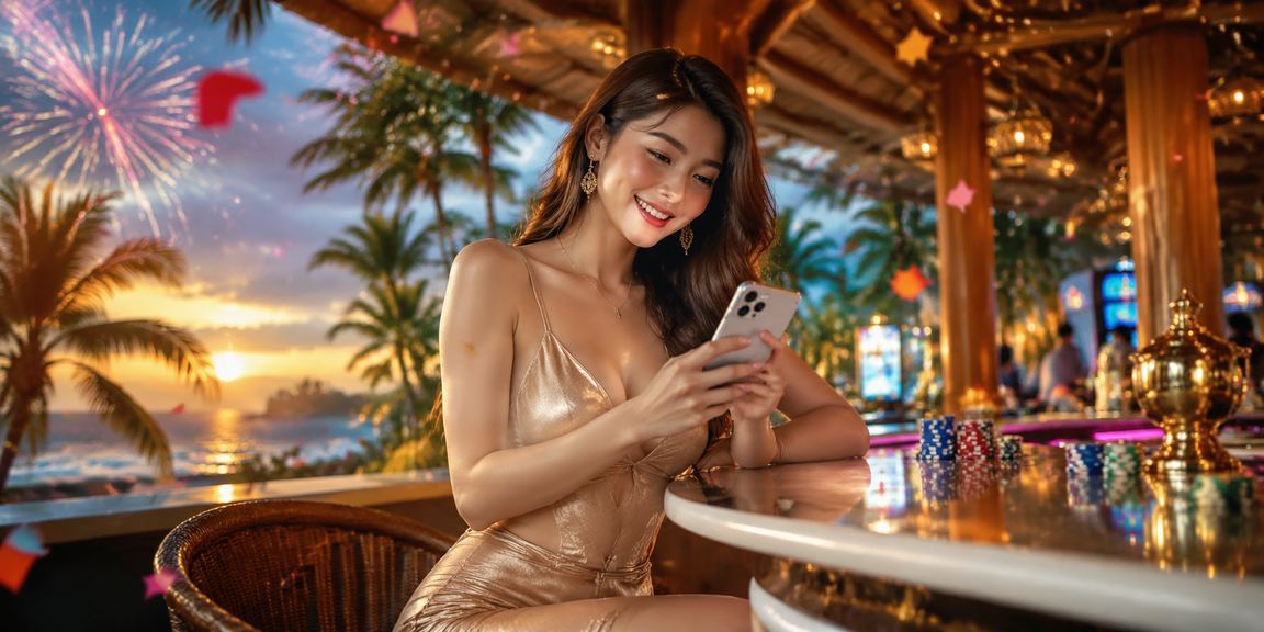 Người chơi trải nghiệm casino di động trong không gian lễ hội tại Ninh Bình